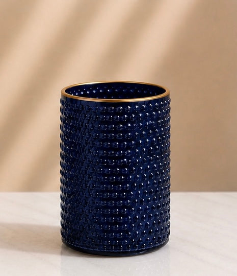 Avaas Textured Glass Candle Holder & Vase (Dual-Use Decor)