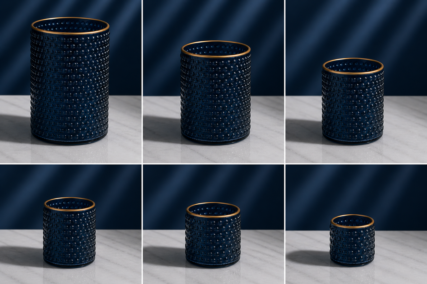 Avaas Textured Glass Candle Holder & Vase (Dual-Use Decor)
