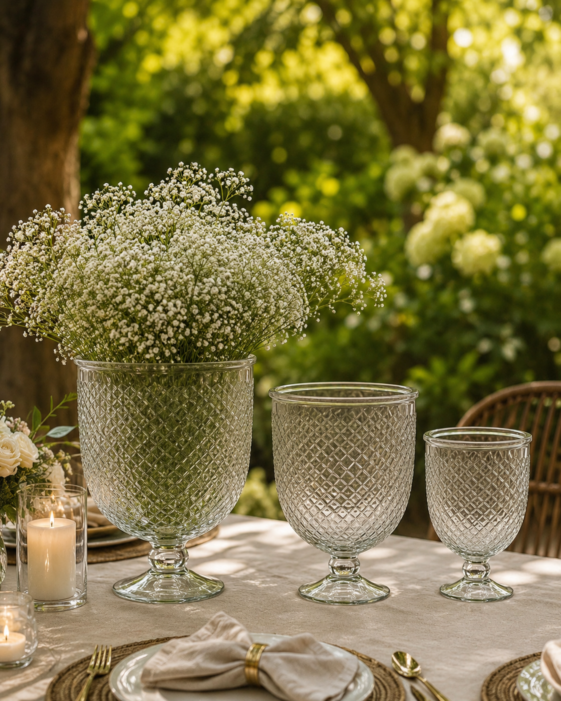 Textured Glass Vase