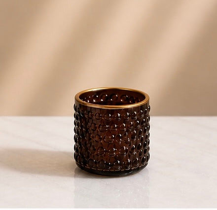 Avaas Textured Glass Candle Holder & Vase (Dual-Use Decor)