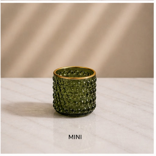 Avaas Textured Glass Candle Holder & Vase (Dual-Use Decor)