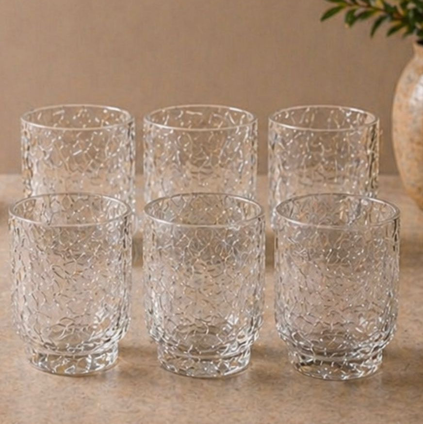 Crackle Glass Candle Holder