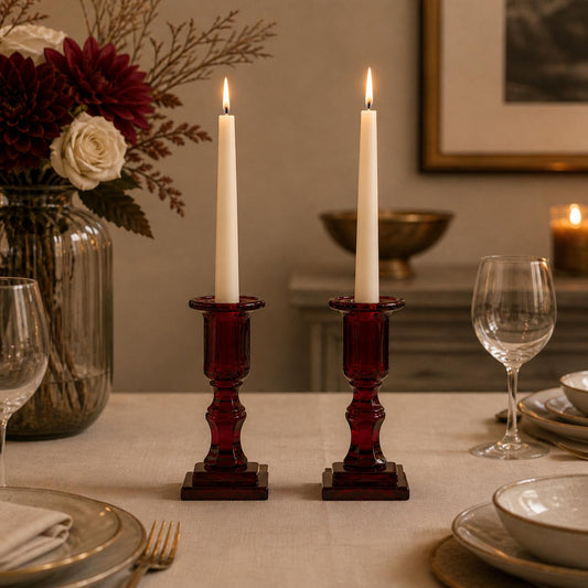AVAAS Classic Glass Candle Stand