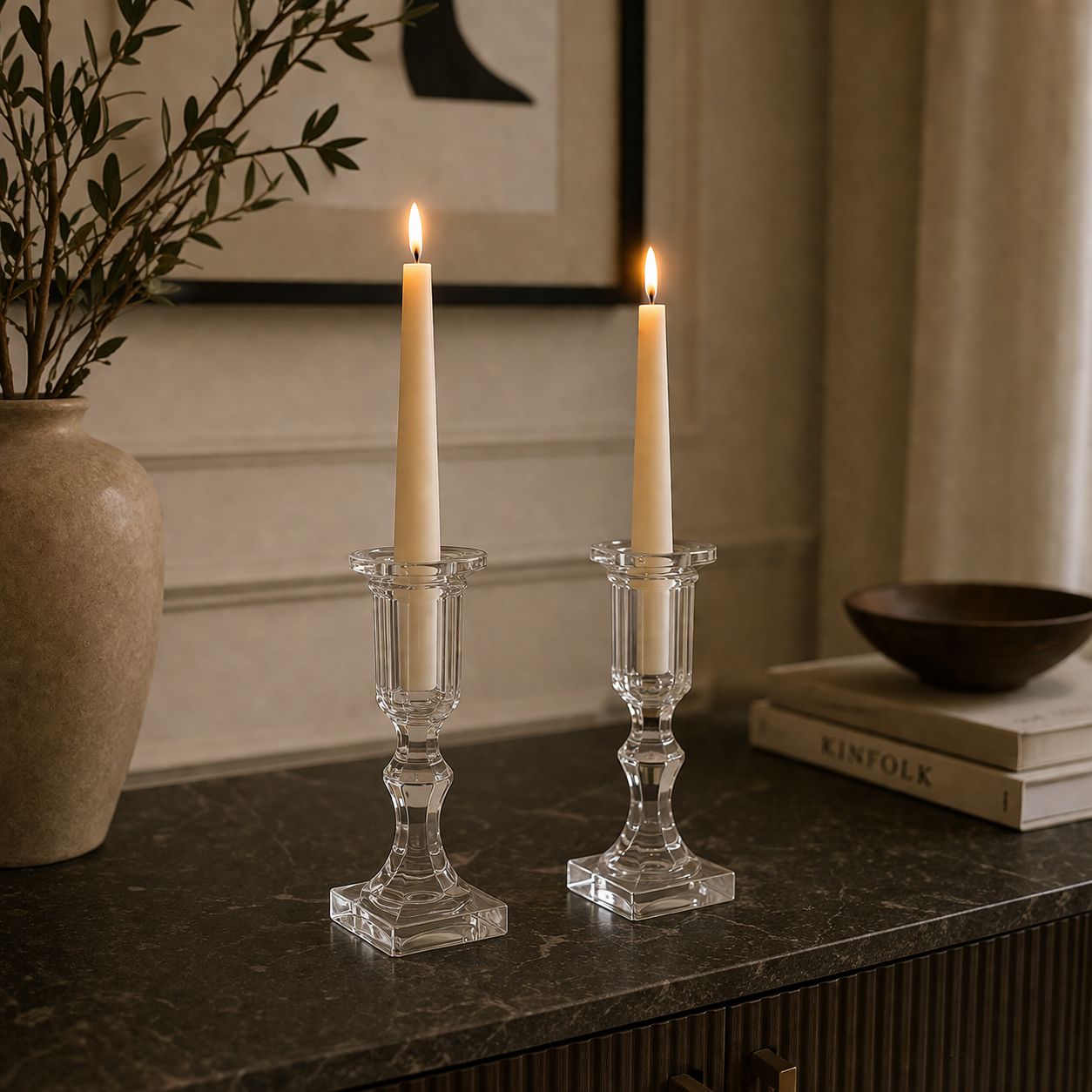 AVAAS Classic Glass Candle Stand