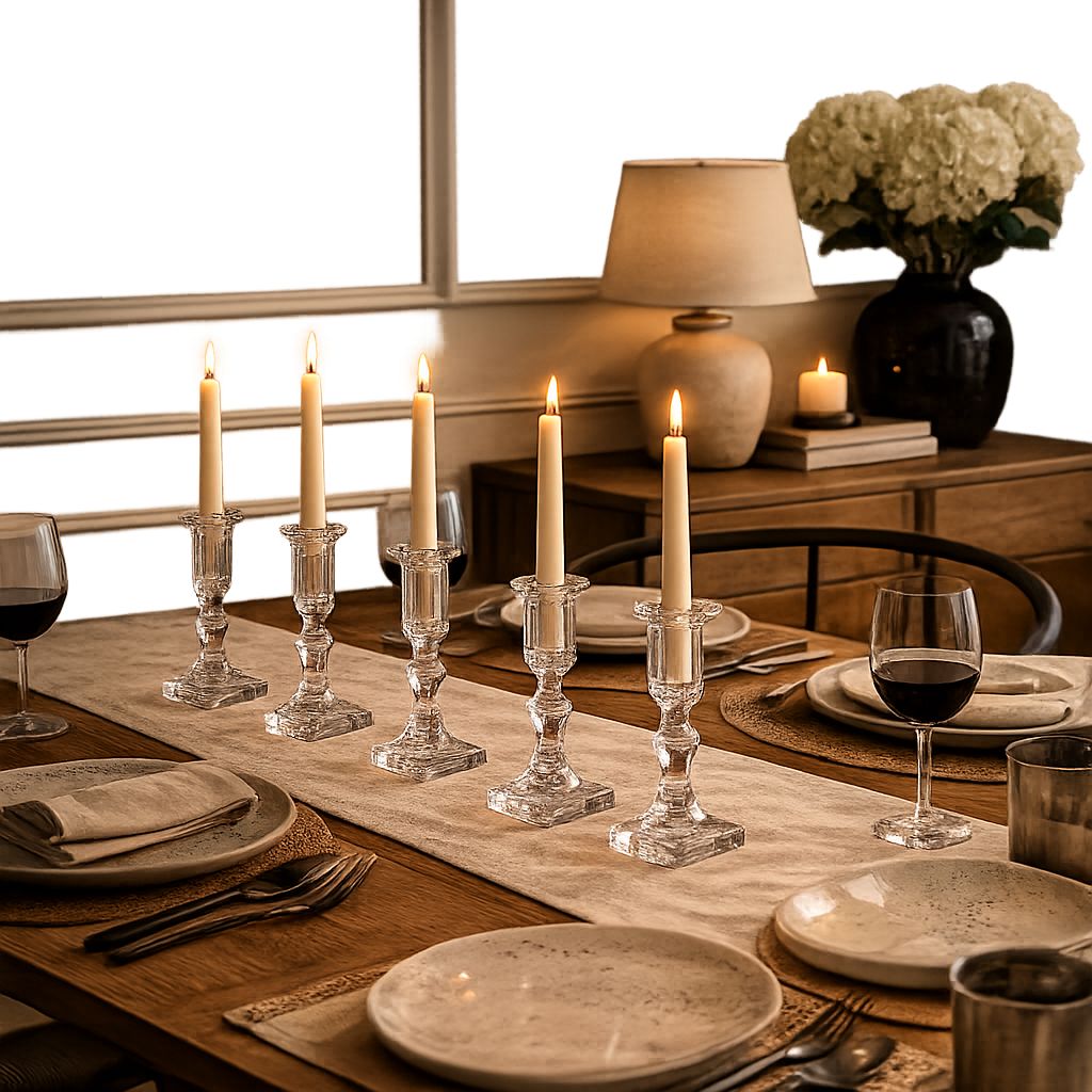 AVAAS Classic Glass Candle Stand