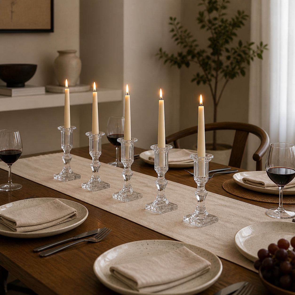 AVAAS Classic Glass Candle Stand